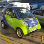 Diseño y rotulación personalizada en Sagunto rotulación de vehículo Adaix color azul y verde